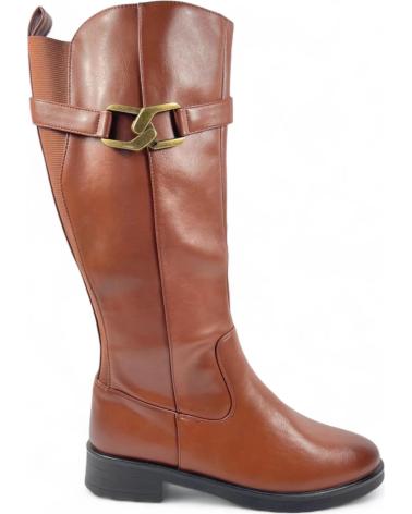 Stivali per Donna TIMBOS BOTA PLANA MUJER CUERO 130649 MARRóN