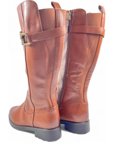 Stivali per Donna TIMBOS BOTA PLANA MUJER CUERO 130649 MARRóN