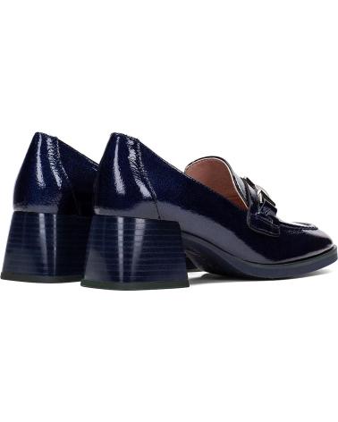 Chaussures pour Femme HISPANITAS ZAPATO MOCASIN CASUAL DE CHAROL CON TACON MIDNIGHT