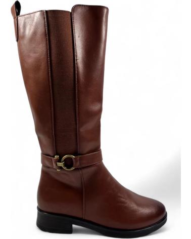 Woman boots TIMBOS BOTA PLANA MUJER CUERO 130646 MARRóN