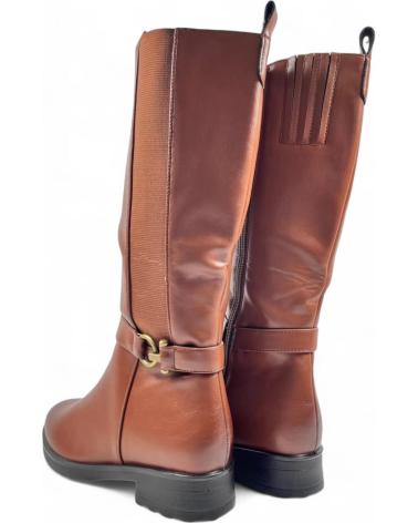 Woman boots TIMBOS BOTA PLANA MUJER CUERO 130646 MARRóN