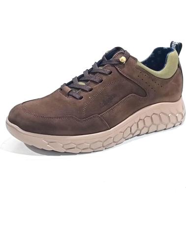 Zapatos de Hombre CALLAGHAN ZAPATO CASUAL DE NOBUK CON CORDONERAS MARRON
