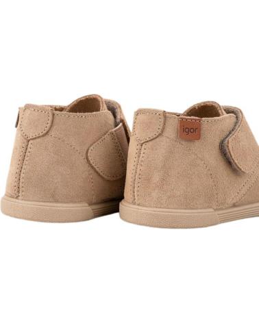 Botines de Niña y Niño IGOR BOTITAS RESPETUOSAS DE SERRAJE TUI BEIGE