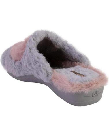 Pantofole per Donna DEVALVERDE ZAPATILLA DE CASA PARA MUJER 1163 COLOR GRIS