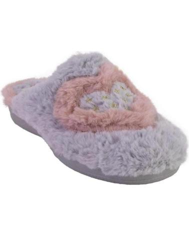 Pantofole per Donna DEVALVERDE ZAPATILLA DE CASA PARA MUJER 1163 COLOR GRIS