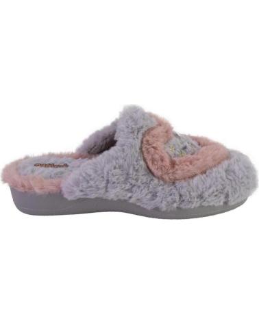 Pantofole per Donna DEVALVERDE ZAPATILLA DE CASA PARA MUJER 1163 COLOR GRIS
