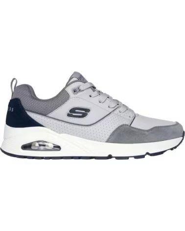 SKECHERS ZAPATILLAS STREET UNO RETRO ONE 183020GRY CUERO Y ANTE MALLA GRIS GRI