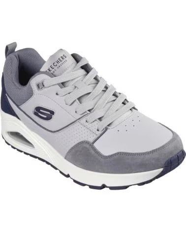 SKECHERS SAPATILHAS STREET UNO RETRO ONE 183020GRY COURO CAMURÇA MALHA CINZENTO GRI
