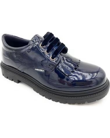 Schuhe für Damen und Mädchen PABLOSKY BLUCHER HARRY 356529 CHAROL MARINO AZUL MARINO