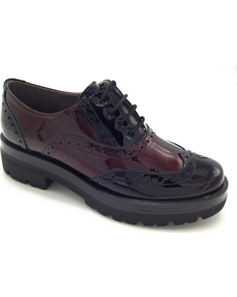 Sapatos de Mulher PITILLOS 5362 Y BURDEOS ZAPATO CORDONES NEGRO