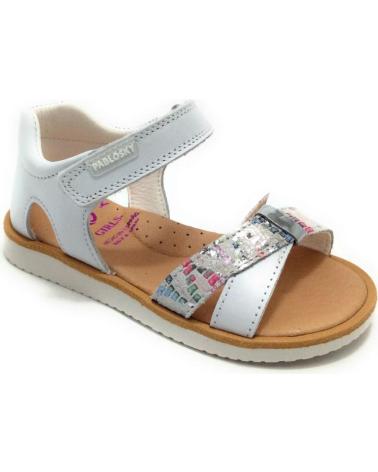 Sandalen für Mädchen PABLOSKY 076200 SANDALIA BLANCA Y PLATA BLANCO