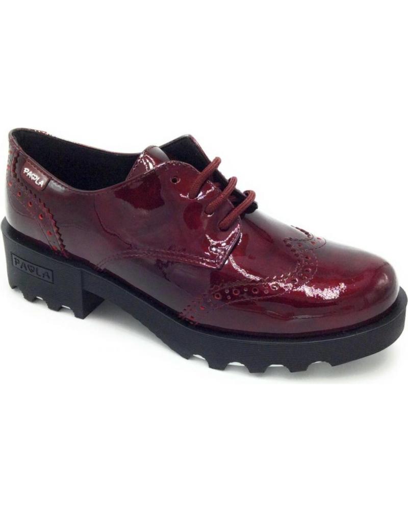 Sapatos de Menina PABLOSKY BLUCHER 845969 CHAROL RIOJA BURDEOS