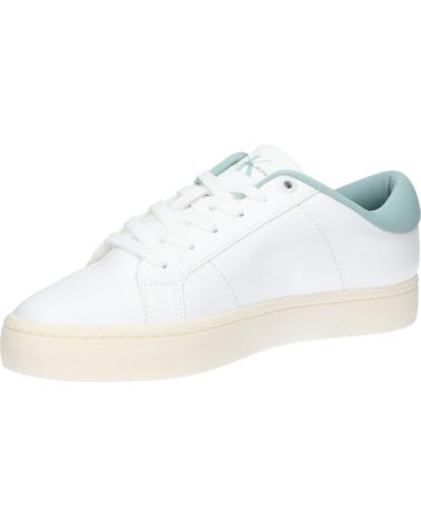Sportivo per Donna CALVIN KLEIN YW0YW01444 CLASSIC CUPSOLE 02R BRIGHT WHITE-BLUE SURF