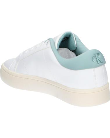 Sportivo per Donna CALVIN KLEIN YW0YW01444 CLASSIC CUPSOLE 02R BRIGHT WHITE-BLUE SURF