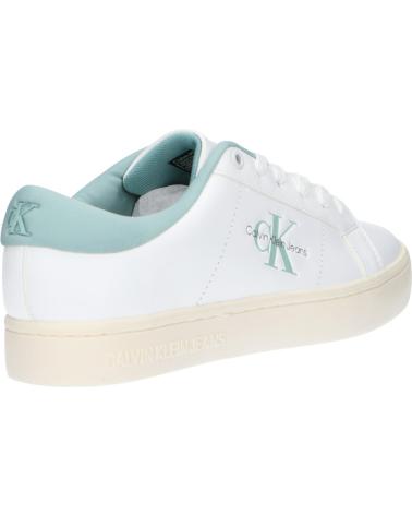 Sportivo per Donna CALVIN KLEIN YW0YW01444 CLASSIC CUPSOLE 02R BRIGHT WHITE-BLUE SURF