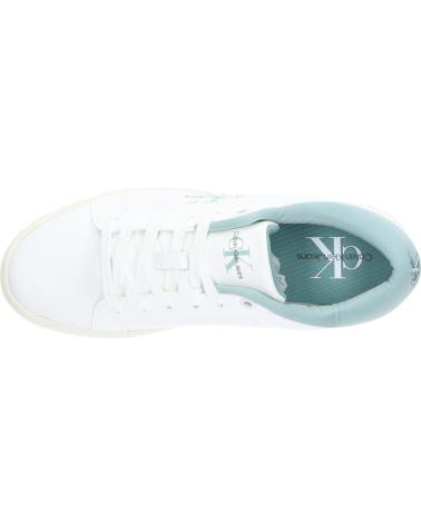 Sportivo per Donna CALVIN KLEIN YW0YW01444 CLASSIC CUPSOLE 02R BRIGHT WHITE-BLUE SURF