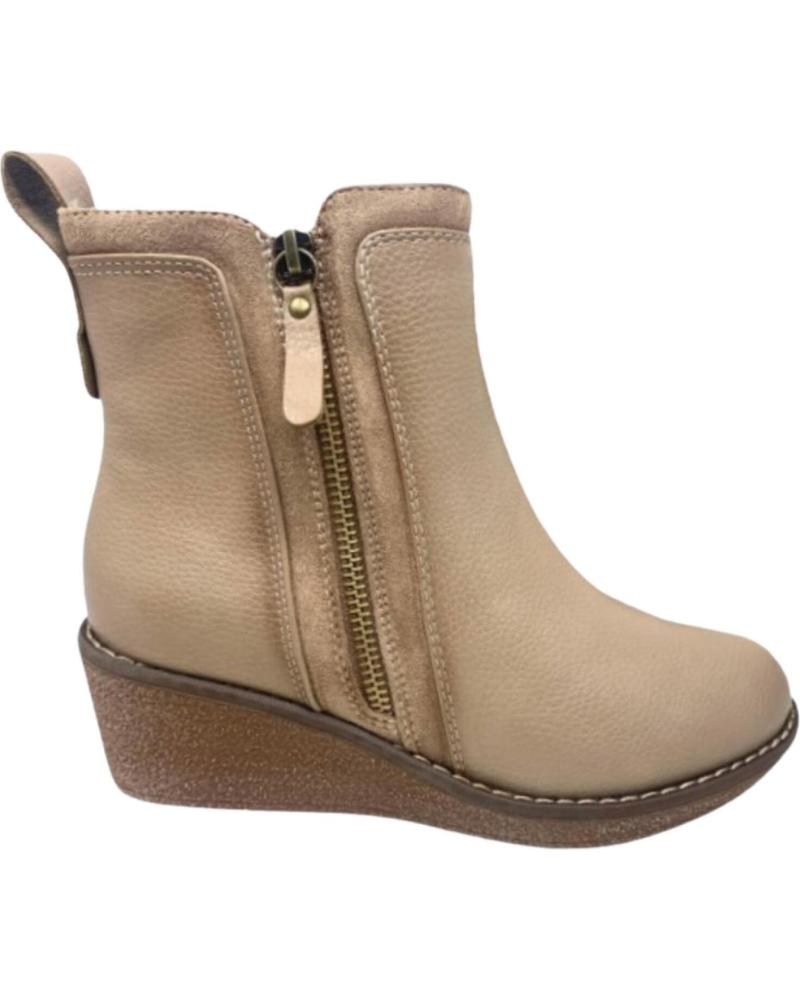 Stivaletti per Donna HISPAFLEX BOTIN CON CUNA PARA MUJER 2417 COLOR BEIG