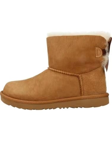 Bottes pour Fille UGG BOTAS NINA MODELO MINI BAILEY BOW II COLOR MARRON CHESTNUT