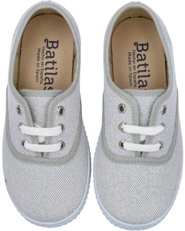 Schuhe für Mädchen BATILAS 576-211 ZAPATILLAS LONA NINA PLATA