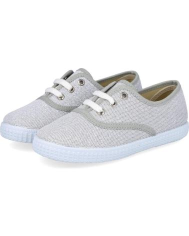 Schuhe für Mädchen BATILAS 576-211 ZAPATILLAS LONA NINA PLATA