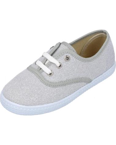 Schuhe für Mädchen BATILAS 576-211 ZAPATILLAS LONA NINA PLATA