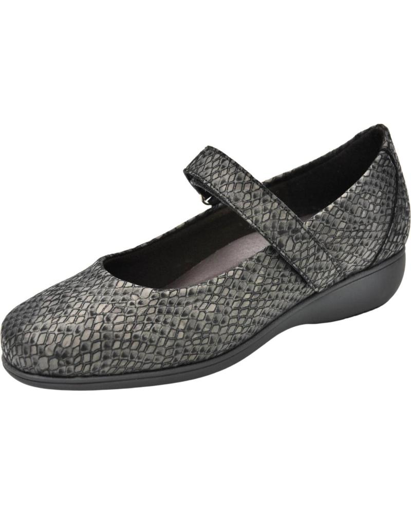 Sapatos de Mulher D`CUTILLAS DOCTOR CUTILLAS - MERCEDITAS DE MUJER ESTAMPADO DE REPTIL NEGRO