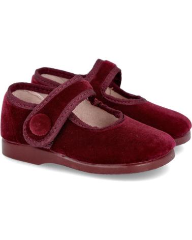 Scarpe per Bambina L&R SHOES LR SHOES 155-B MERCEDITAS DE TERCIOPELO PARA NINA BURDEOS