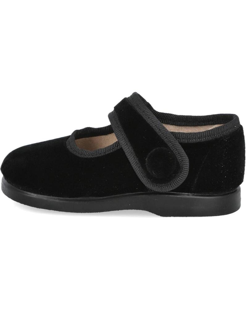 L&R SHOES 155-B SABRINAS DE VELUDO PRETO PARA MENINA NEGRO