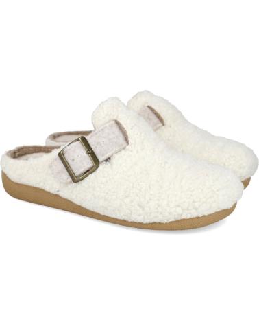 Pantufas de Mulher CALZAMUR 40400 ZAPATILLAS DE ESTAR POR CASA CON BORREGUITO PARA MUJER CRUDO