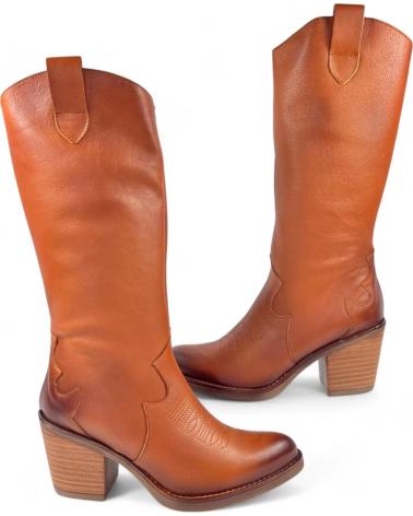 Boots für Damen TIMBOS BOTA COWBOY DE MUJER CUERO TODO PIEL 130724 MARRóN
