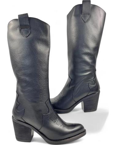 Boots für Damen TIMBOS BOTA COWBOY DE MUJER TODO PIEL 130723 NEGRO