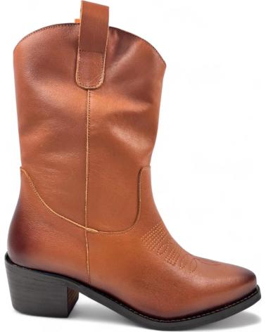 Stiefel für Damen TIMBOS BOTIN COWBOY TACON DE MUJER CUERO TODO PIEL 130722 MARRóN