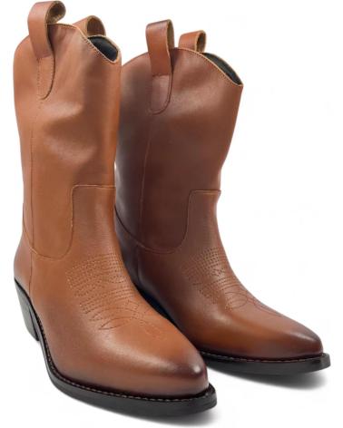 Stiefel für Damen TIMBOS BOTIN COWBOY TACON DE MUJER CUERO TODO PIEL 130722 MARRóN
