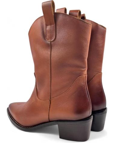 Stiefel für Damen TIMBOS BOTIN COWBOY TACON DE MUJER CUERO TODO PIEL 130722 MARRóN