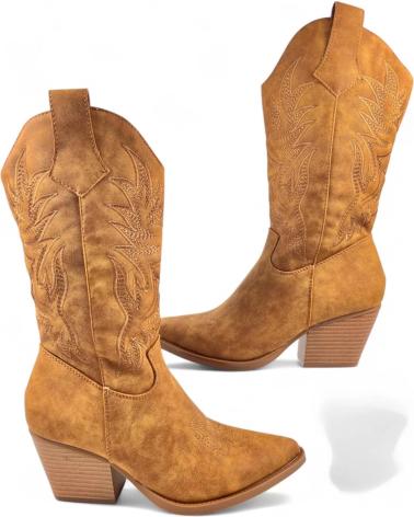 Boots für Damen TIMBOS BOTA COWBOY DE MUJER CAMEL 130711 MARRóN
