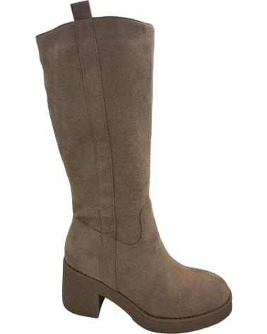 Stivali per Donna CALZADOMANIA BOTA TACON GRUESO BEIGE