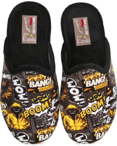 Pantofole per Bambino L&R SHOES LR SHOES 60-C24 ZAPATILLAS DE CASA PARA NINO NEGRO