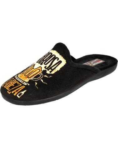 Hausschuhe für Herren L&R SHOES LR SHOES 60-C3 ZAPATILLAS DE CASA PARA HOMBRE NEGRO