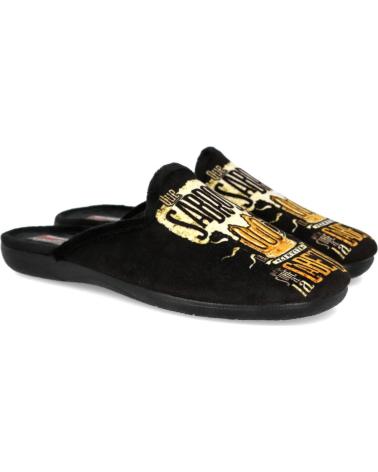 Hausschuhe für Herren L&R SHOES LR SHOES 60-C3 ZAPATILLAS DE CASA PARA HOMBRE NEGRO