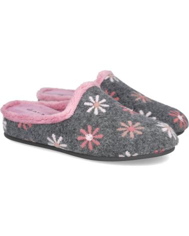 Pantufas de Mulher GARZON 12000-581 ZAPATILLAS DE CASA PARA MUJER GRIS