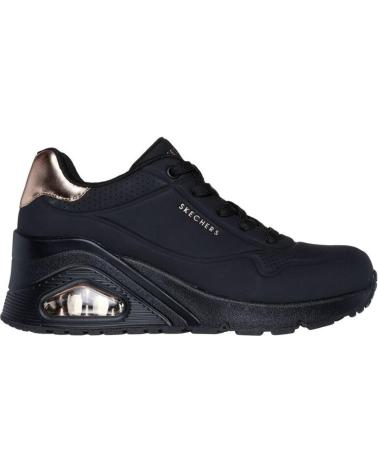 Sportivo per Donna SKECHERS UNO WEDGE HI STEPS CUNA PLATAFORMA MUJER 177520-BBK NEGRA PI NEGRO