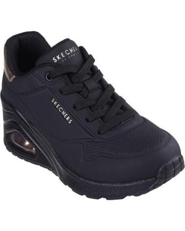 Sportivo per Donna SKECHERS UNO WEDGE HI STEPS CUNA PLATAFORMA MUJER 177520-BBK NEGRA PI NEGRO