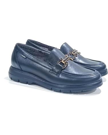 MOCASSINI FLUCHOS CASUAL IN PELLE CON SUOLA IN GOMMA NERI (RIF. 98323591964) NEGRO