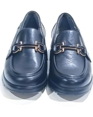 MOCASSINI FLUCHOS CASUAL IN PELLE CON SUOLA IN GOMMA NERI (RIF. 98323591964) NEGRO