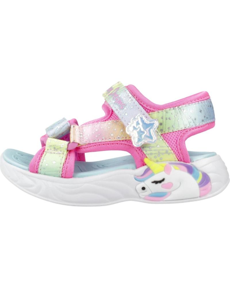 SKECHERS MÄDCHEN SANDALEN EINHORN 302682N ROSA MEHRFARBIG PKMT