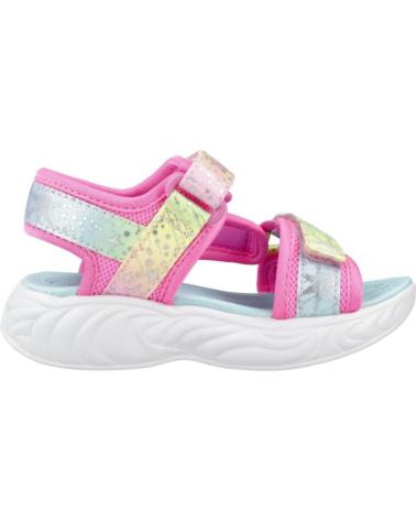 SKECHERS MÄDCHEN SANDALEN EINHORN 302682N ROSA MEHRFARBIG PKMT