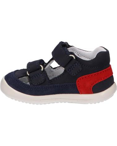 boy Sandals KICKERS 692395-10 KID CUIR 101 MARINE ROUGE