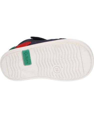 boy Sandals KICKERS 692395-10 KID CUIR 101 MARINE ROUGE