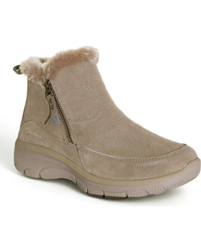 Botines de Mujer SKECHERS BOTINES PLANOS EASY GOING MUJER TAUPE MARRóN