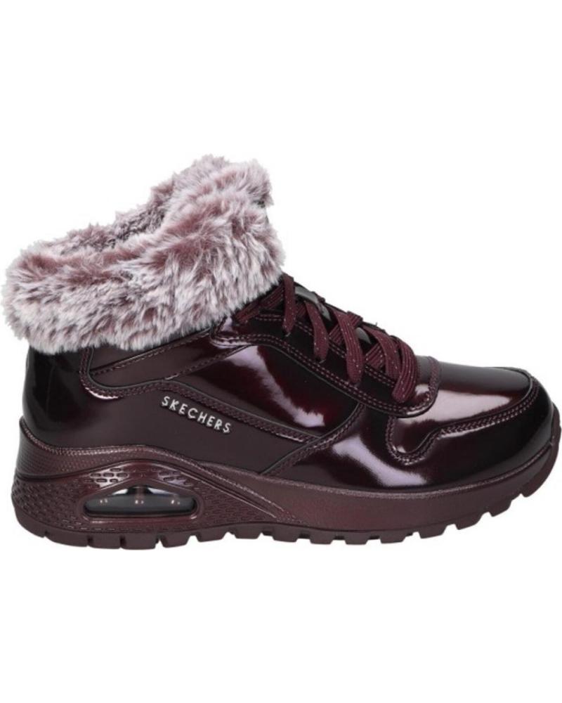 Botines de Mujer SKECHERS BOTINES PLANOS UNO RUGGED MUJER BURDEOS ROJO